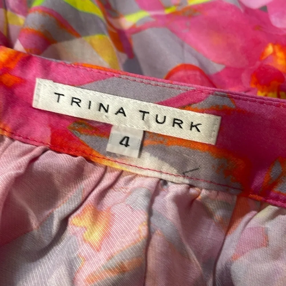 Trina Turk Floral Shorts Skirt Style Back Zip Size